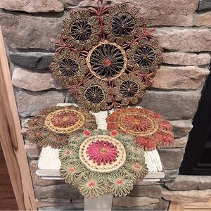 Intricate Floral trivets‎ set of four